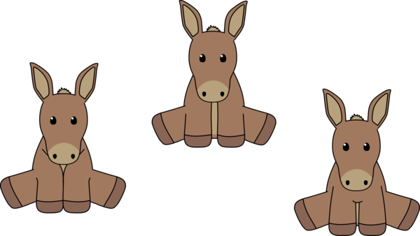 Free Donkey Donkey Cartoon Rabbit Clipart Clipart Transparent Background