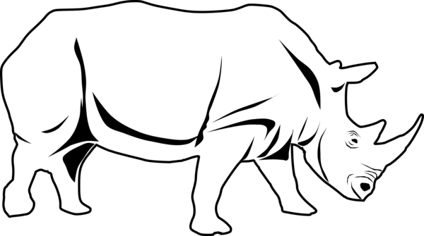 Free Elephant Wildlife Line Art Black And White Clipart Clipart Transparent Background
