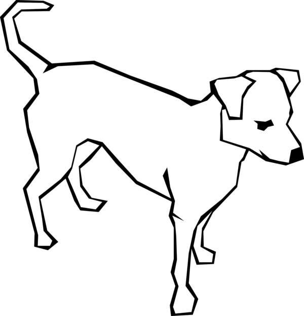 Free Dog Dog Black And White Line Art Clipart Clipart Transparent Background