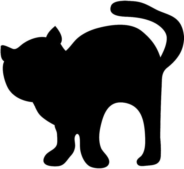 Free Cat Cat Black And White Silhouette Clipart Clipart Transparent Background