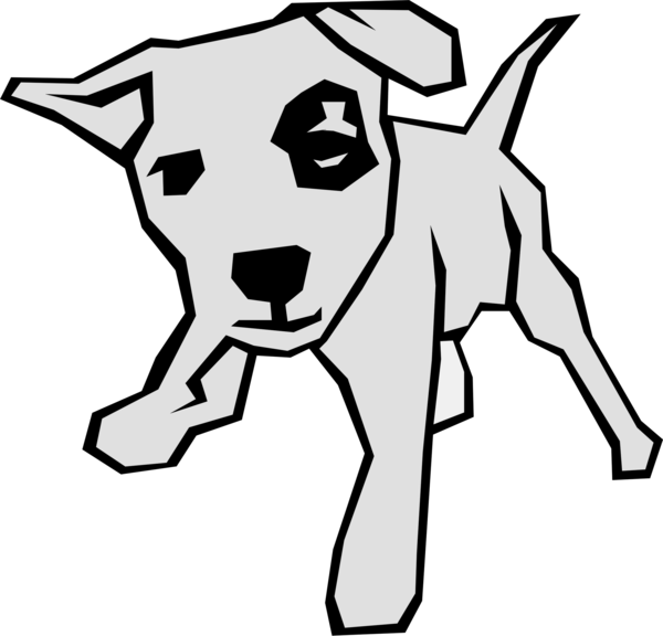 Free Hunting Black And White Line Art Dog Clipart Clipart Transparent Background