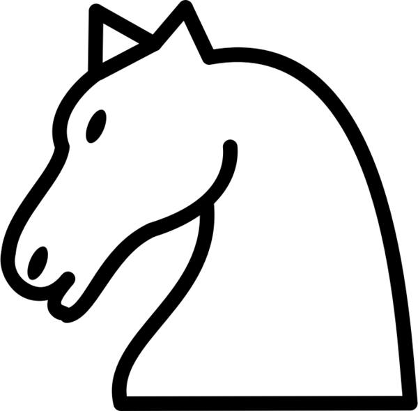 Free Horse Black And White Horse Facial Expression Clipart Clipart Transparent Background
