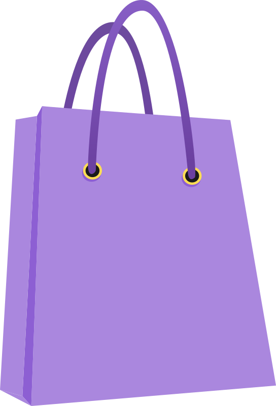 Free Shopping Violet Handbag Bag Clipart Clipart Transparent Background