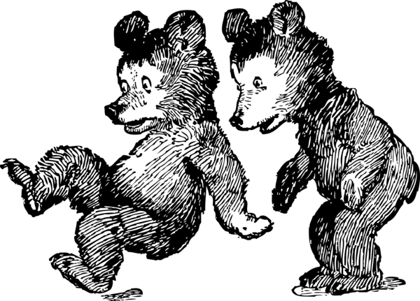 Free Bear Black And White Bear Cartoon Clipart Clipart Transparent Background