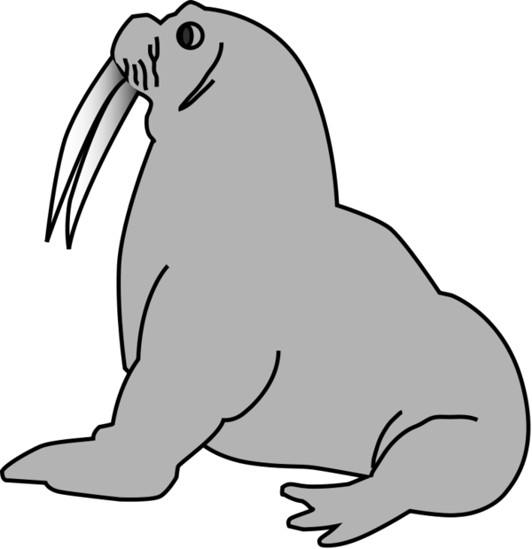 Free Elephant Seals Beak Black And White Clipart Clipart Transparent Background