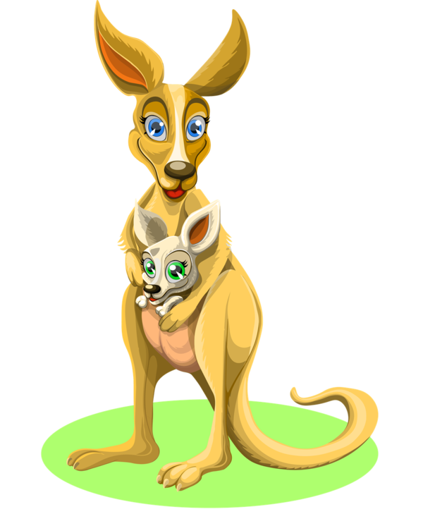 Free Cat Macropodidae Cartoon Kangaroo Clipart Clipart Transparent Background