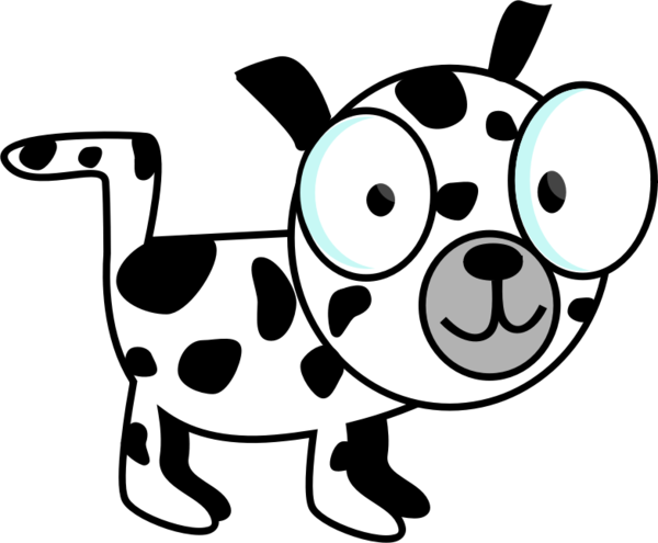 Free Dog Black And White Dog Puppy Clipart Clipart Transparent Background
