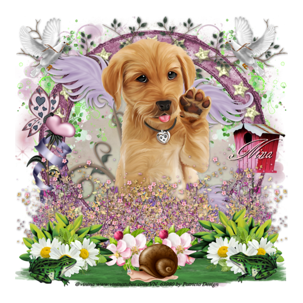 Free Dog Dog Puppy Flower Clipart Clipart Transparent Background