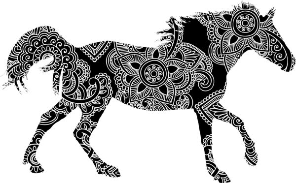 Free Horse Horse Black And White Livestock Clipart Clipart Transparent Background