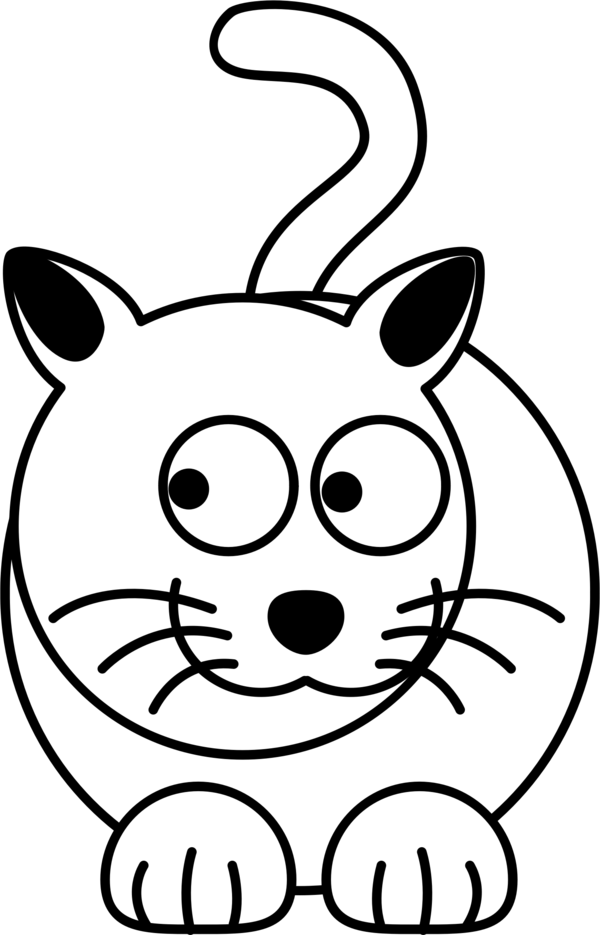 Free Cat Black And White Nose Head Clipart Clipart Transparent Background