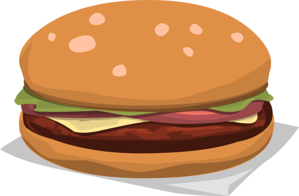Free Chicken Hamburger Cheeseburger Veggie Burger Clipart Clipart Transparent Background