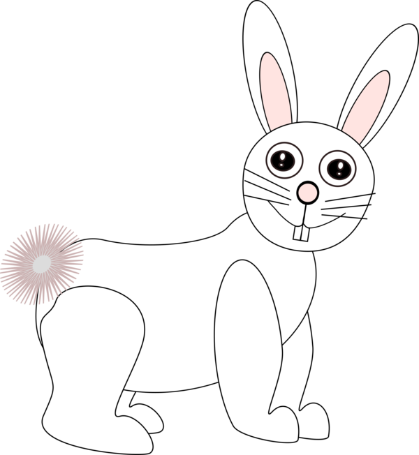 Free Cat Cat Rabbit Black And White Clipart Clipart Transparent Background