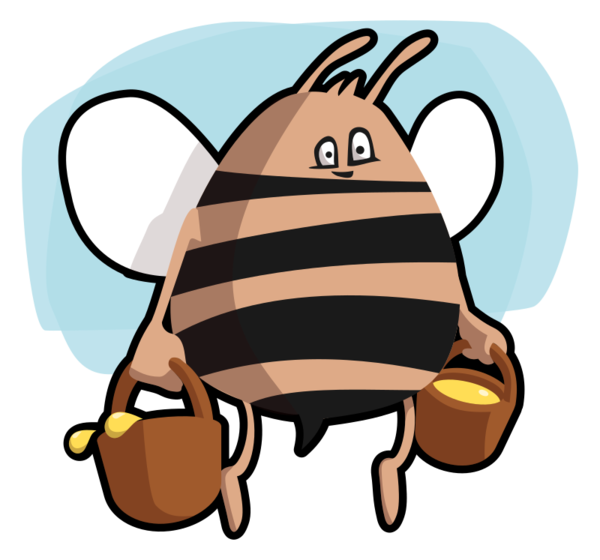 Free Bee Nose Cartoon Insect Clipart Clipart Transparent Background
