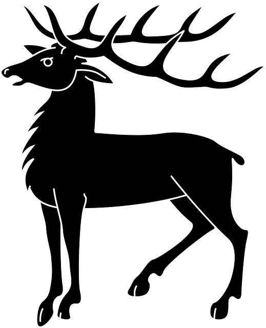 Free Hunting Deer Black And White Reindeer Clipart Clipart Transparent Background