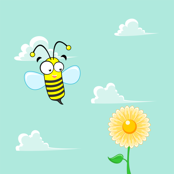 Free Bee Flower Insect Honey Bee Clipart Clipart Transparent Background