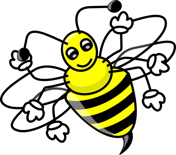 Free Bee Black And White Insect Honey Bee Clipart Clipart Transparent Background