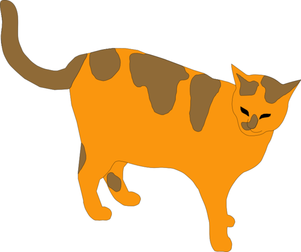 Free Cat Cat Cartoon Tail Clipart Clipart Transparent Background