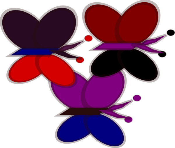 Free Butterfly Violet Heart Petal Clipart Clipart Transparent Background