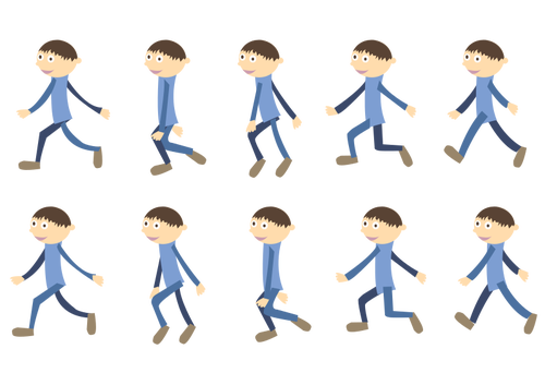 Free Walking People Cartoon Social Group Clipart Clipart Transparent Background