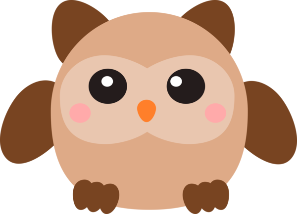 Free Bird Owl Nose Cartoon Clipart Clipart Transparent Background