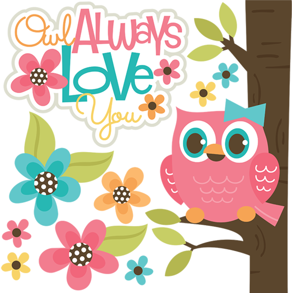 Free Bird Owl Flora Flower Clipart Clipart Transparent Background