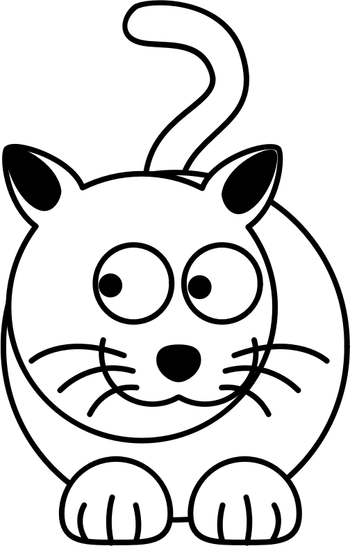Free Cat Black And White Facial Expression Cat Clipart Clipart Transparent Background