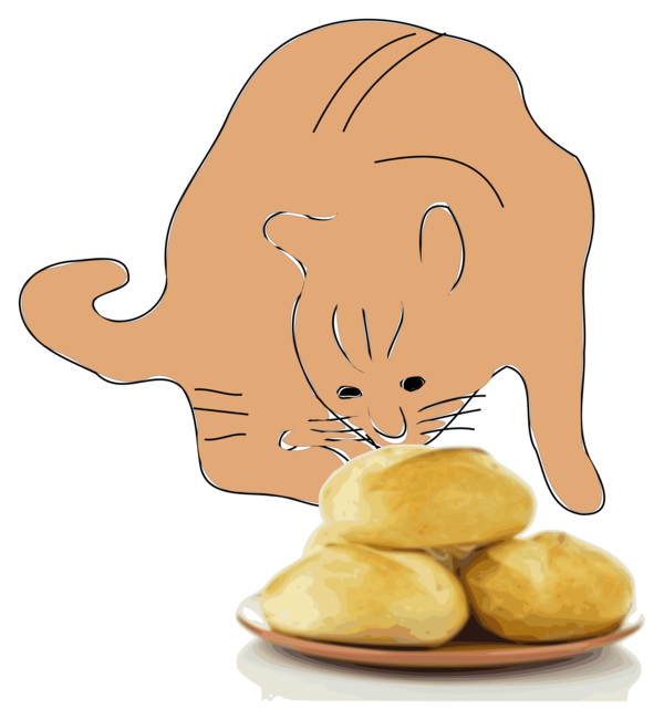 Free Cat Cat Food Cartoon Clipart Clipart Transparent Background