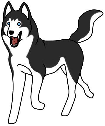 Free Dog Dog Black And White Siberian Husky Clipart Clipart Transparent Background