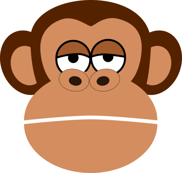Free Gorilla Nose Head Cartoon Clipart Clipart Transparent Background