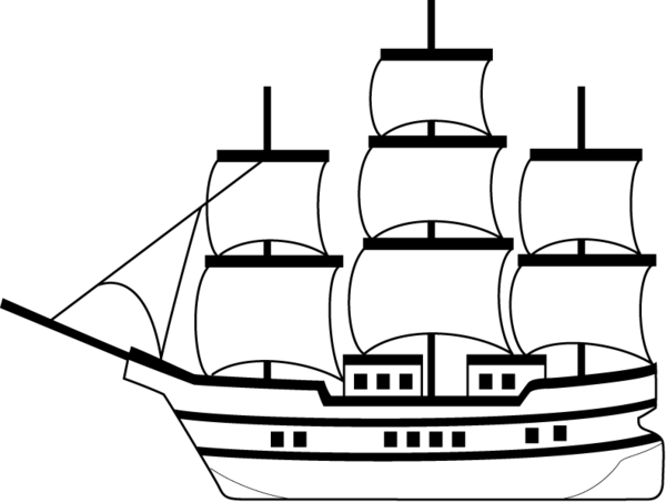 Free Boating Black And White Sailing Ship Watercraft Clipart Clipart Transparent Background