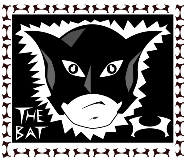 Free Bat Cat Black And White Line Clipart Clipart Transparent Background