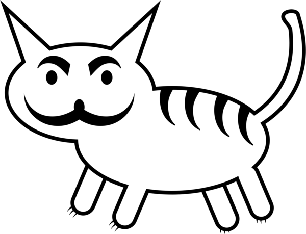 Free Cat Cat Black And White Facial Expression Clipart Clipart Transparent Background