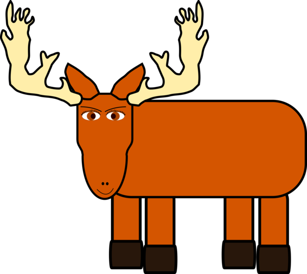 Free Deer Deer Reindeer Line Clipart Clipart Transparent Background