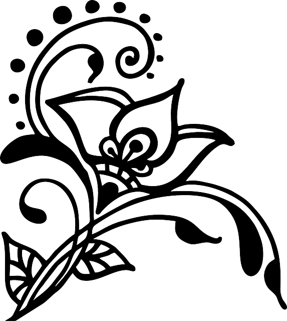 Free Butterfly Flower Black And White Flora Clipart Clipart Transparent Background