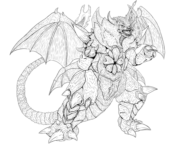 Free Dragon Line Art Black And White Leaf Clipart Clipart Transparent Background