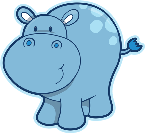 Free Hippo Nose Cartoon Area Clipart Clipart Transparent Background