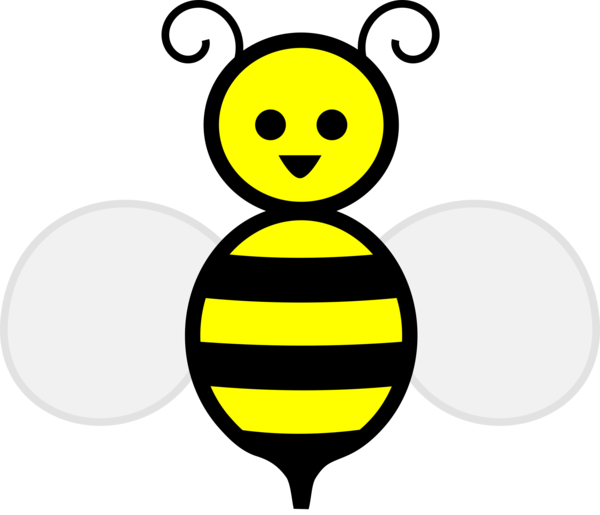 Free Bee Smiley Smile Happiness Clipart Clipart Transparent Background