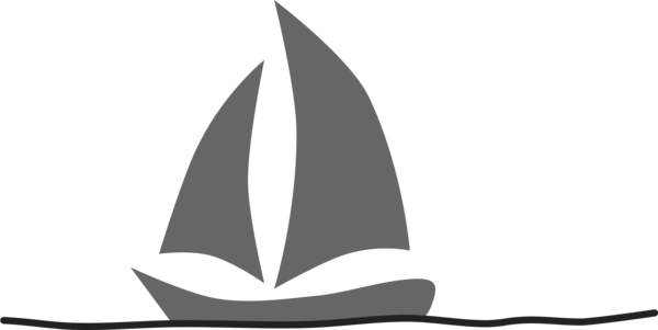 Free Sailing Black And White Leaf Line Clipart Clipart Transparent Background