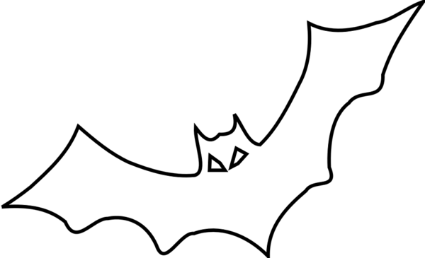Free Bat Black And White Text Line Art Clipart Clipart Transparent Background