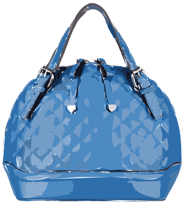 Free Shopping Bag Handbag Electric Blue Clipart Clipart Transparent Background