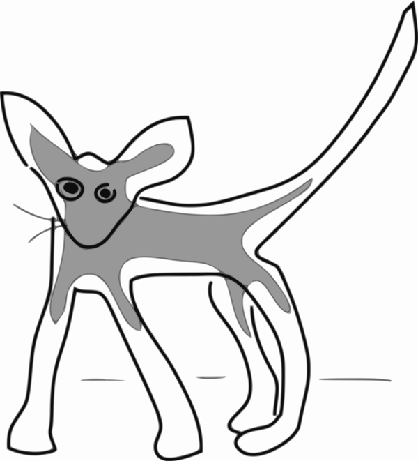 Free Cat Line Art Black And White Wildlife Clipart Clipart Transparent Background