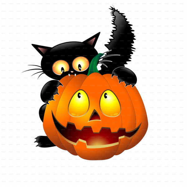 Free Cat Cat Pumpkin Calabaza Clipart Clipart Transparent Background