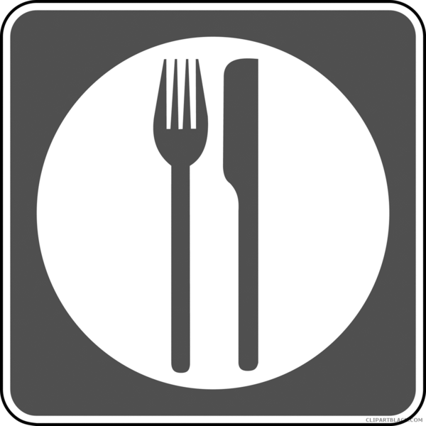 Free Dining Black And White Cutlery Fork Clipart Clipart Transparent Background