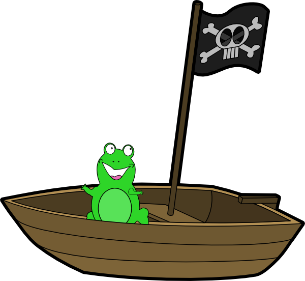 Free Boating Boat Watercraft Frog Clipart Clipart Transparent Background