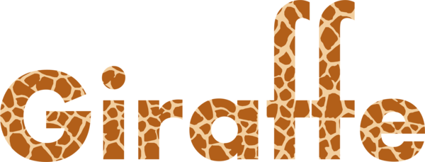Free Giraffe Giraffe Giraffidae Text Clipart Clipart Transparent Background