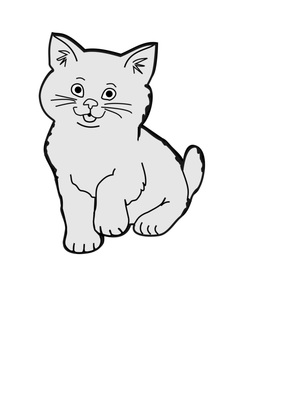 Free Cat Cat Line Art Black And White Clipart Clipart Transparent Background