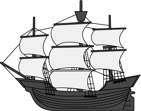 Free Sailing Sailing Ship Caravel Black And White Clipart Clipart Transparent Background