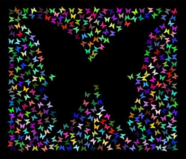 Free Butterfly Symmetry Fractal Art Psychedelic Art Clipart Clipart Transparent Background