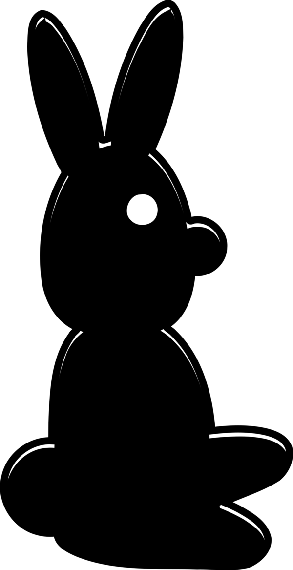 Free Cat Black And White Rabbit Silhouette Clipart Clipart Transparent Background