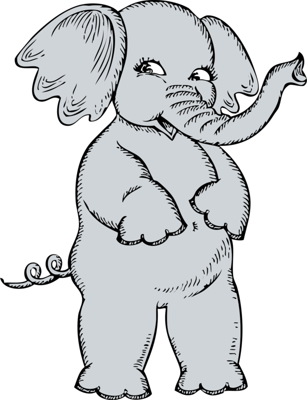 Free Bear Indian Elephant Black And White Line Art Clipart Clipart Transparent Background